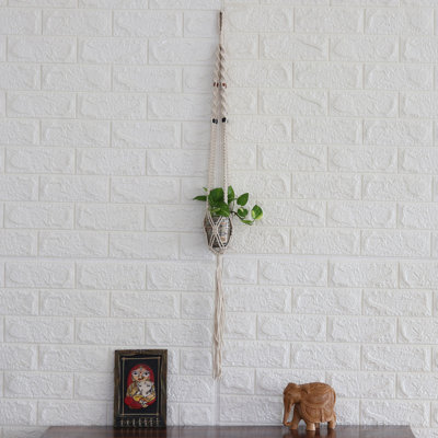 Ceyara Handmade Wood Hanging Planter
