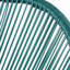 Ensemble de 2 chaises d'extérieur en osier, rotin bleu sarcelle et structure en fer-120992304