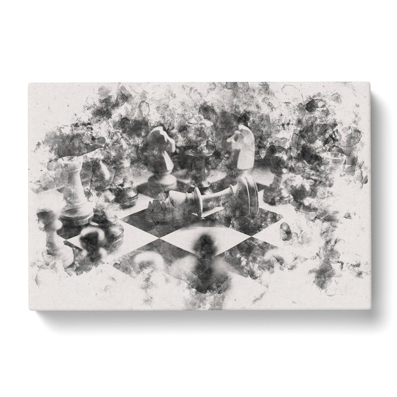 Chess Checkmate - Wrapped Canvas Print, 40cm H x 60cm W x 3cm D