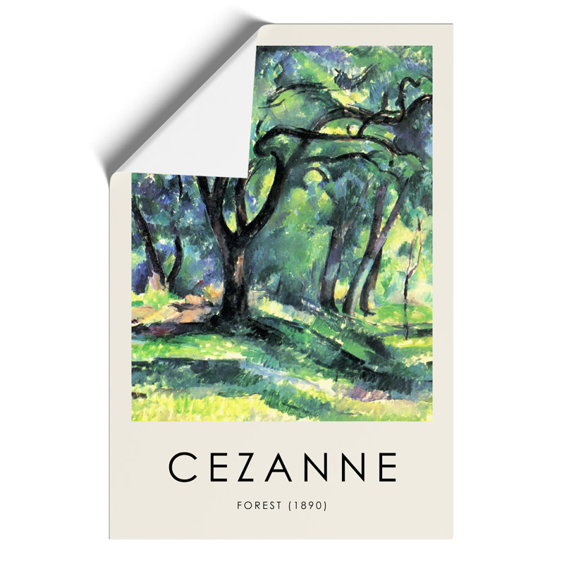 In The Woods by Paul Cezanne - No Frame Painting, 30cm H x 21cm W x 0.1cm D