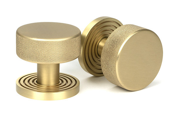 Brompton Interior Mortise Knobset, Satin Brass