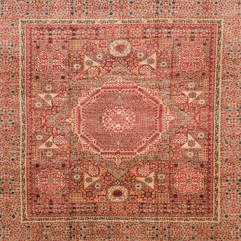 Abstract Indoor Rug, Square 8'