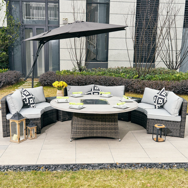 6 - Person Patio Conversation Sets with Cushions