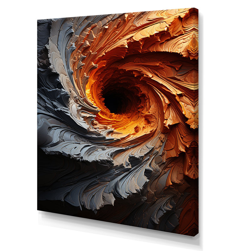 Infernal Infflection Spiral II - Abstract Spirals, impression sur toile_106096, H 40 po x l 30 po x P 1,5 po, Toile tendue