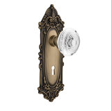 Egg & Dart Crystal Interior Mortise Door Knob