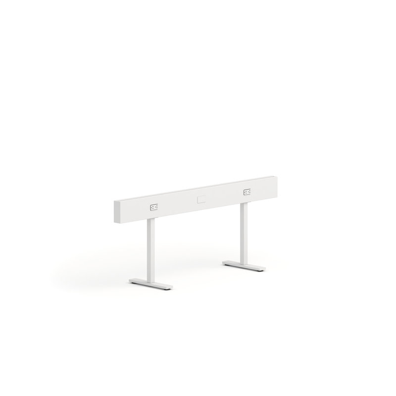 Rail électrique à rampe, H 23,5 po x l 60 po x P 14,5 po, Blanc