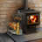 Handcrafted Front Loading Fireplace Log Rack with Base & 3 Tools