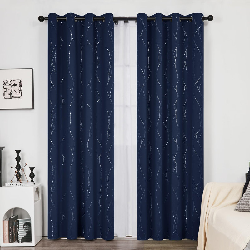 Conran Blackout Curtain Pair, 55cm Width x 175cm Drop