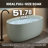 51" Freestanding Solid Surface Bathtub With Pop-Up Drainage And Overflow-119713720