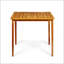 Table de bar d'extérieur rectangulaire en bois d'acacia minimaliste - durable, résistante aux intempéries et élégante pour le patio ou le jardin