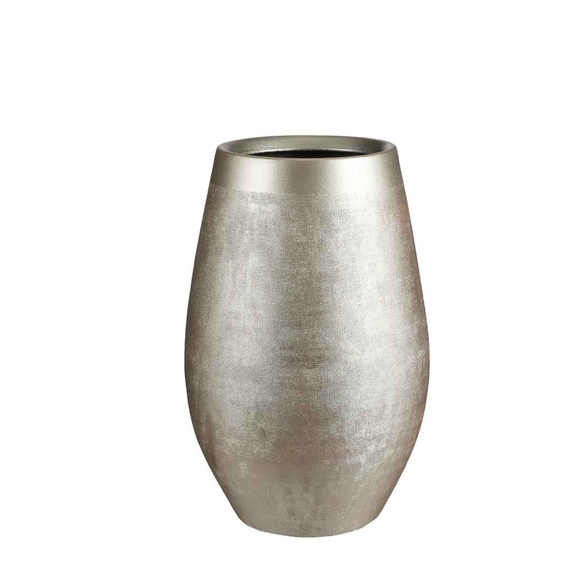 Cecely Handmade Terracotta Table Vase, 40cm H x 26cm W x 26cm D, Gold