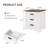 Farmhouse Nightstand with Charging Station, 3 Drawers Bedside Table, 22-inch Wide End Table for Bedroom, Living Room-1488082784-1488082787