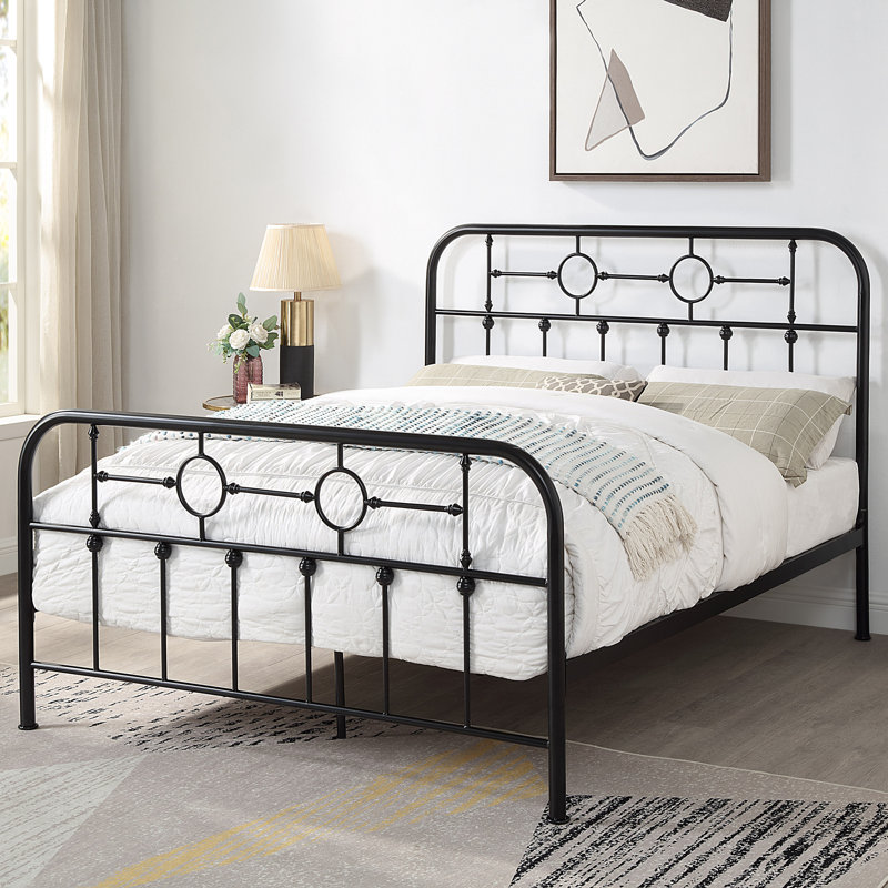 Swainswick Metal Bed, Black, Double (4'6)