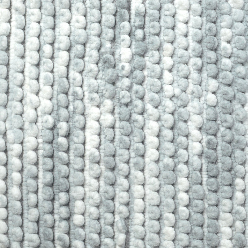 Rumia Cotton Blend Non-Slip Contour Mat, Grey