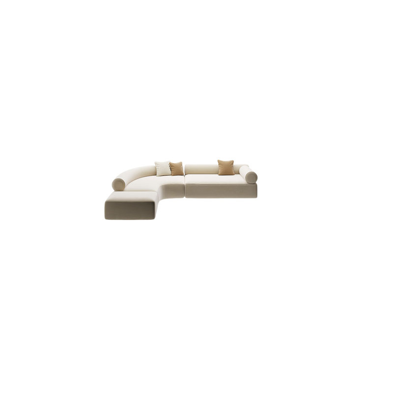 Canapé de coin courbé, H 82,68 po x l 82,68 po x P 27,56 po, 4