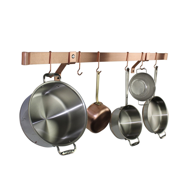 Rolled End Bar Handcrafted Wall Bracket Pot Rack