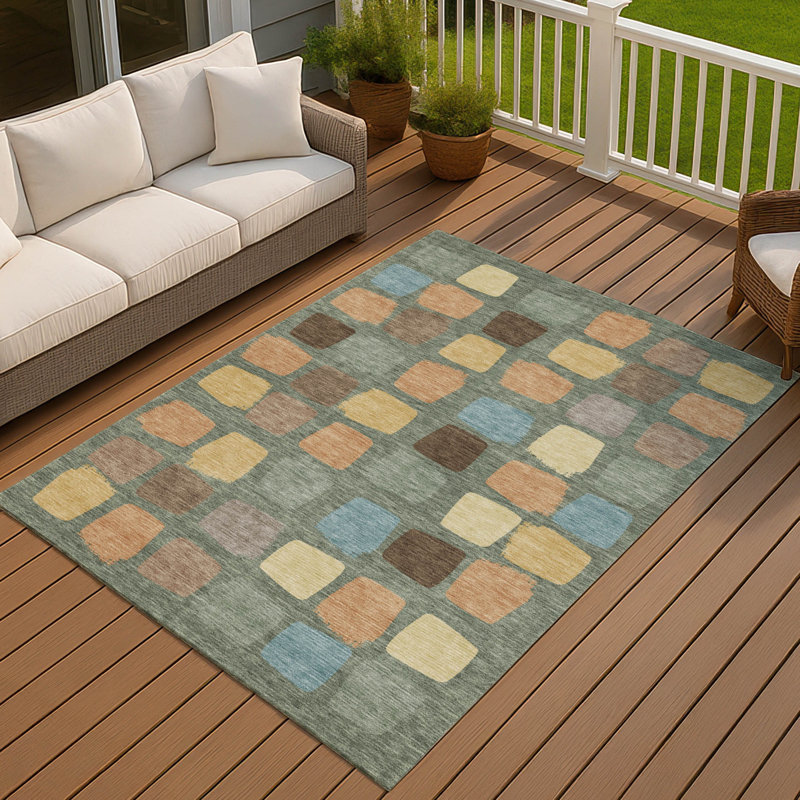 Tapis intérieur / extérieur lavable à la machine Chantille ACN2501, Basilic, 3' x 5'