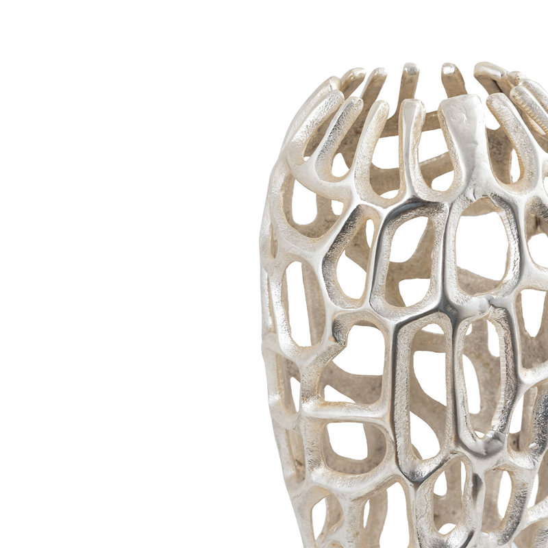 Codera Metal Floor Vase, 44cm H  x 19cm W  x 18cm D, Light Gold
