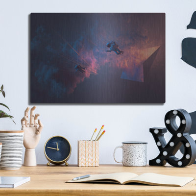  «Astral Drifters» par Ann Klee, art mural en métal, 16 po x 12 po