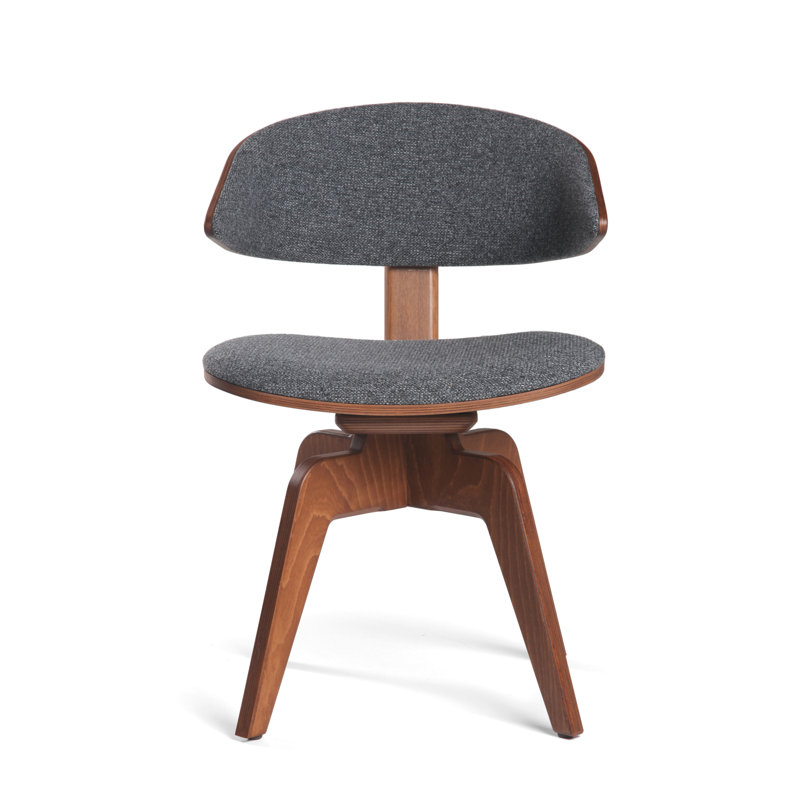 Fila Office Chair, Light Walnut, Dark Gray