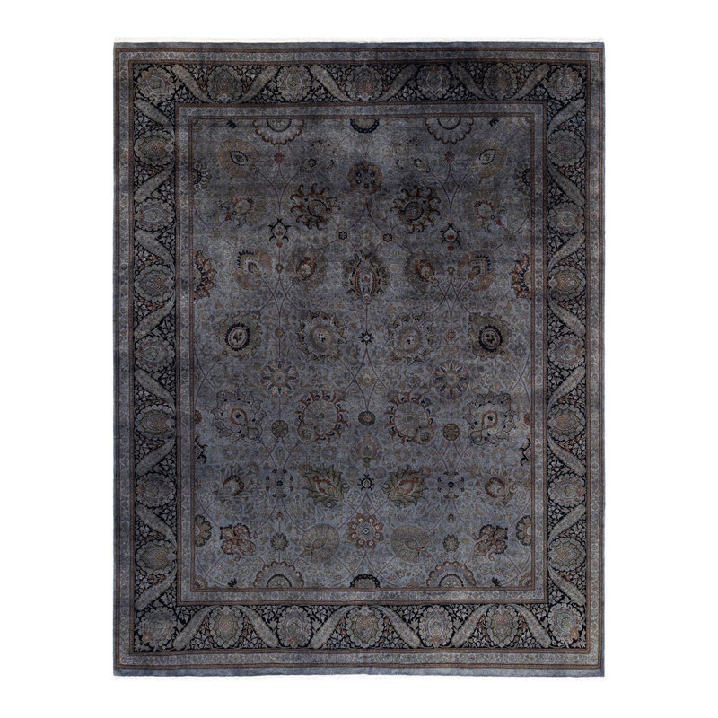 Tapis gris unique de 8 pi 2 po x 10 pi 5 po Yashua