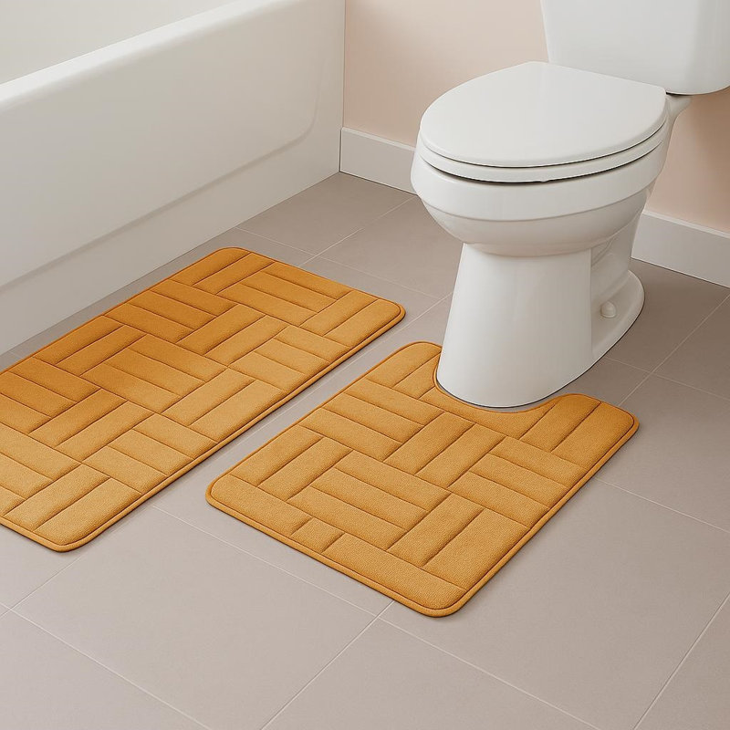 Eillen Non-Slip Bath Rug, Gold