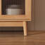 Armoire de cuisine 71 po H 59,8 po avec lumière DEL, armoire de rangement avec huche et tablette à micro-ondes, portes en verre cannelé-1499982515