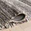 Tapis rayé multicolore gris / brun à poils longs touffeté à la main Panitz-310416827