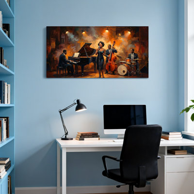 «Abstract Jazz Band Performance», reproduction d'art sur toile