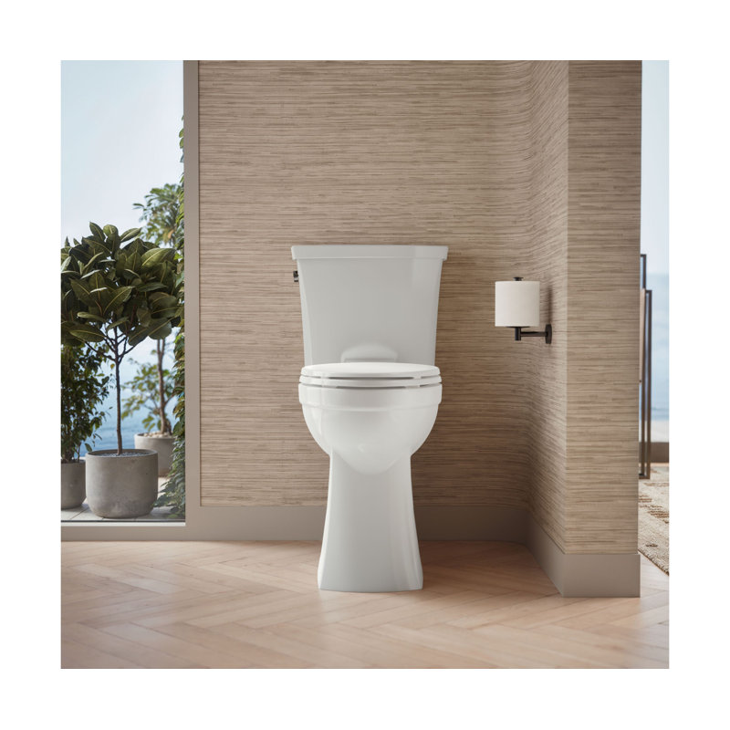 Kelston Continuousclean Tall Two-Piece Elongated Toilet 1.28 GPF, White