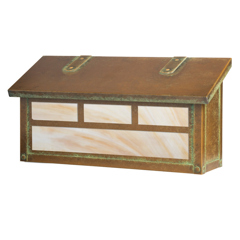 Boîte aux lettres murale double Giunta, Vert nouveau, Miel
