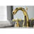 Kingston Brass Naples Two-Handle 3-Hole Deck Mount Widespread Bathroom Faucet with Brass Pop-Up Drain-11177120