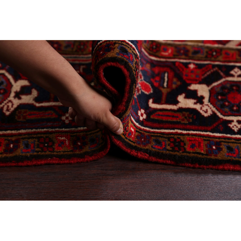 Tapis décoratif en laine noué à la main de conception unique 8 pi 2 po x 11 pi 3 po cace