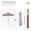 300cm Market Parasol