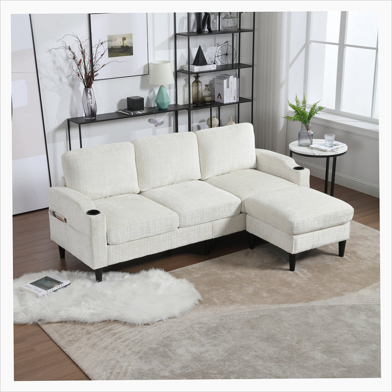 Canapé de rangement / Canapé modulaire, Polyester beige