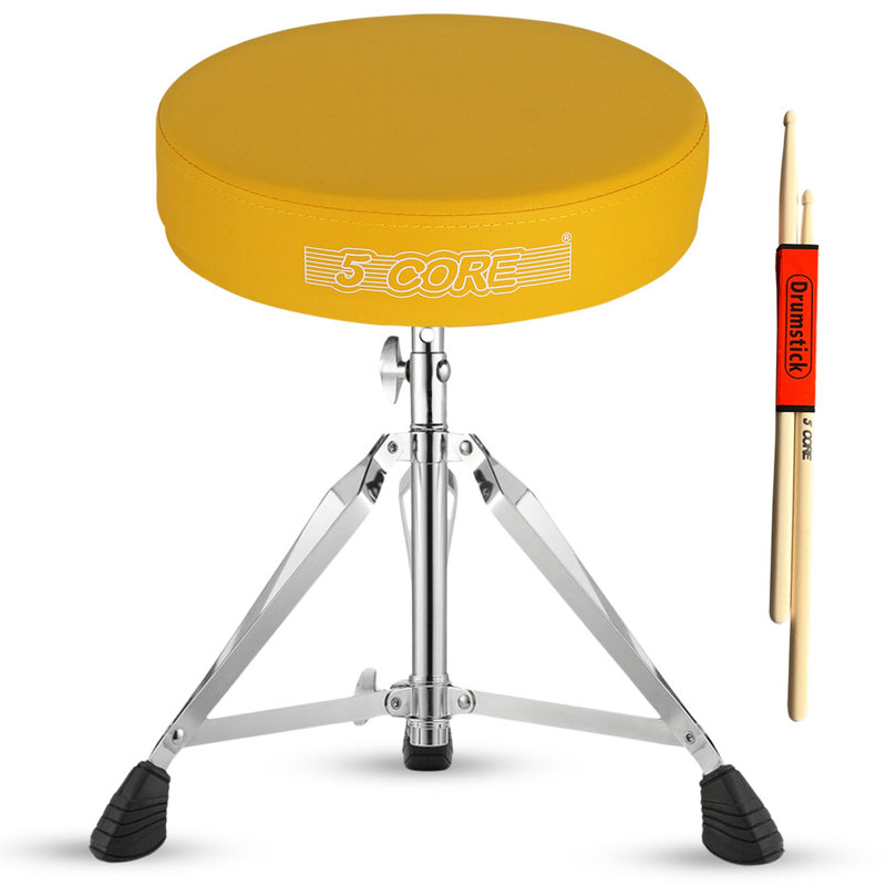 Tabouret de guitare rembourré 5 Core, Jaune