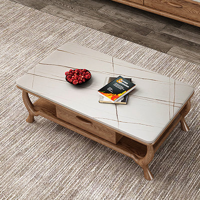 Table basse moderne avec rangement minimaliste