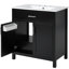 Meuble-lavabo de 30 pouces avec lavabo en céramique et beaucoup de rangement - le choix parfait pour les petites salles de bain-116234290
