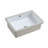 Symple Stuff Clayhatchee 15.56'' White Ceramic Rectangular Bathroom Sink with Overflow