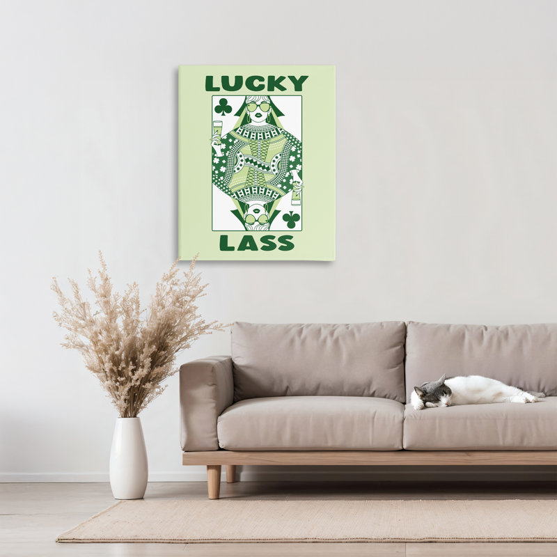 Carte Lucky Lass Club, conception par JJ Design House LLC, H 30 po x l 24 po