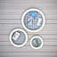 Décoration murale bleue 3 pièces, forme ovale, cadre en bois massif, pour arrangement de salon de style 3, encadrée, design moderne-1825743723-1825743717