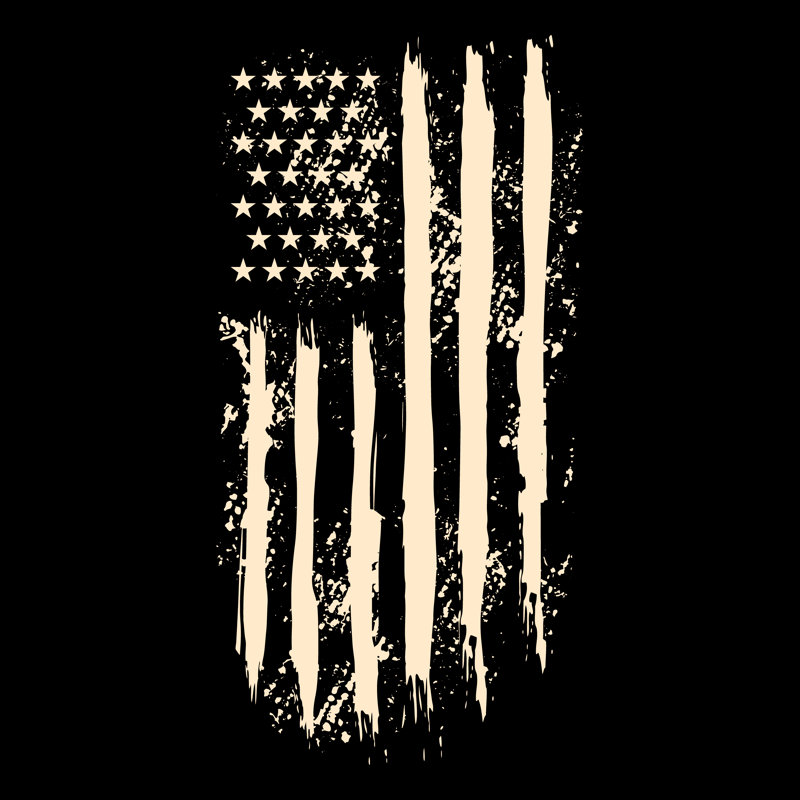 American Flag, Grunge Style by Ioanmasay - Wrapped Canvas Print, 30cm H x 30cm W