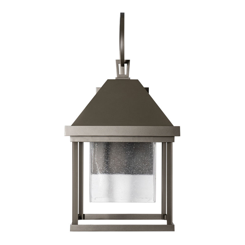 Dorset Aluminum Wall Light, Seeded Clear Glass, Coastal Dark Smoke, 29.5" H x 14.6" W x 17.3" D