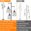 Élégante lampe sur pied rétro industrielle avec abat-jour cage-230831881