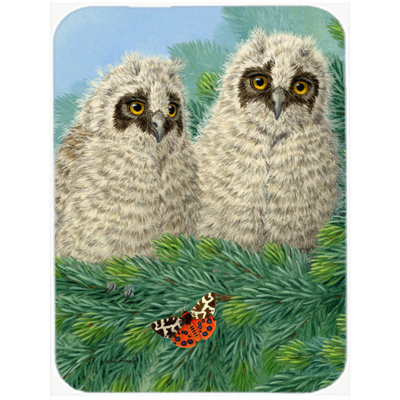 Caroline's Treasures Owlets Glass Cutting Board