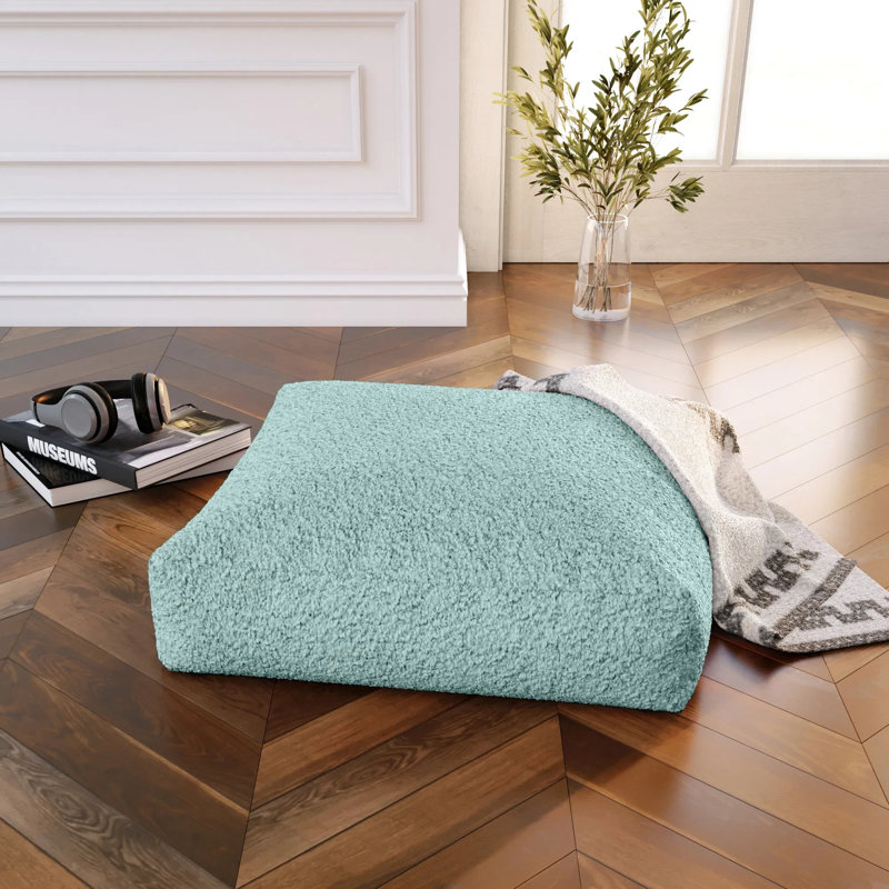 Coussin de sol carré, coussin de méditation et de yoga en mousse haute densité avec housse amovible et lavable à la machine et doublure résistante à l'humidité