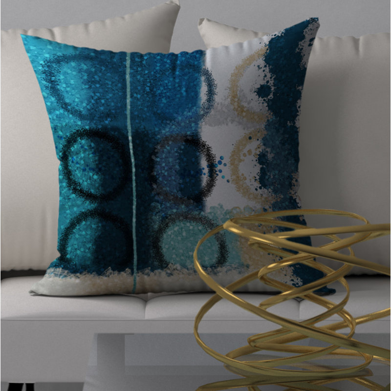 Housse de coussin décorative carrée luxueuse prestige, 24 po x 24 po