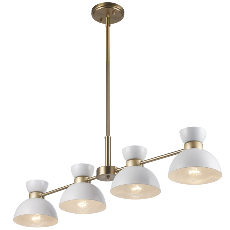 Siante 4 - Light Stainless Steel Kitchen Island Pendant, Antique Gold