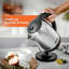 Geepas 1.8L Electric Kettle 4 Slice Toaster & 20L Microwave Kitchen Set- 1500W Jug Kettle, 1500W Toaster, 700W Solo Microwave, Black