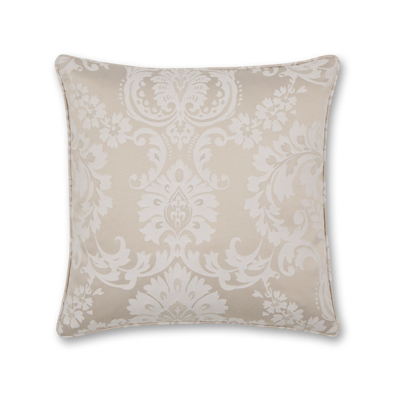 Classic Damask Jacquard 45x45cm Cushion Natural